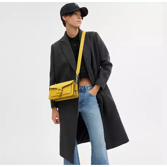 Coach Tabby Shoulder 26 3way Crossbody Clutch In Canary Leather CH735 NWT - Picture 8 of 16